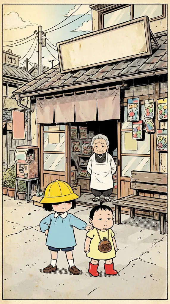 とめやの前で（生成AIの画像）